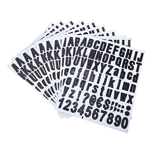 LALAFINA 10 Blätter Adressaufkleber Briefkasten Aufkleber Alphabet-Nummern-Aufkleber Aufkleber Mit Zahlen Aufkleber Für Briefkastenbriefe Alphabet-tabs Büro PVC Anzahl Briefkastenaufkleber von LALAFINA