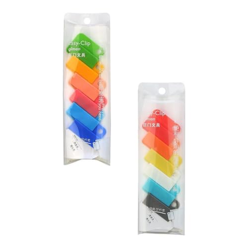 LALAFINA 12st Bonbonfarbener Ordner Clipverschlussbeutel Feilenklemme Aus Kunststoff Auto Bling Zubehör Verschlussclips Für Lebensmittel Auto Autozubehör Plastik Snack Stück Papier Student von LALAFINA