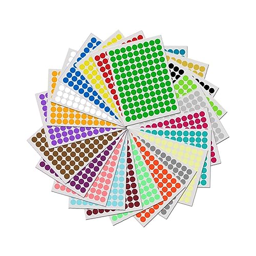 LALAFINA 20 Stück Kreisaufkleber Etiketten Selbstklebende Klebeetiketten Papieretiketten A4 Bedruckbar von LALAFINA