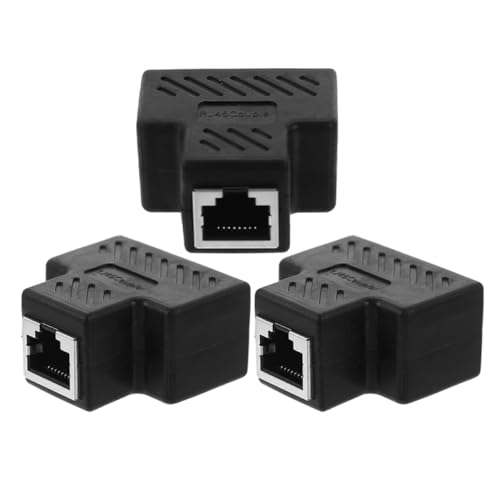 LALAFINA 3 Stücke Ethernet Splitter Adapter 1 Zu 2 Netzwerk Splitter Dual Buchse Rj45 Stecker Lan Ethernet Buchse Stecker LALAFINA 3 Stücke Ethernet Splitter Adapter 1 Zu 2 Netzwerk Splitter Dual Buchse Rj45 Stecker Lan Ethernet Buchse Stecker von LALAFINA