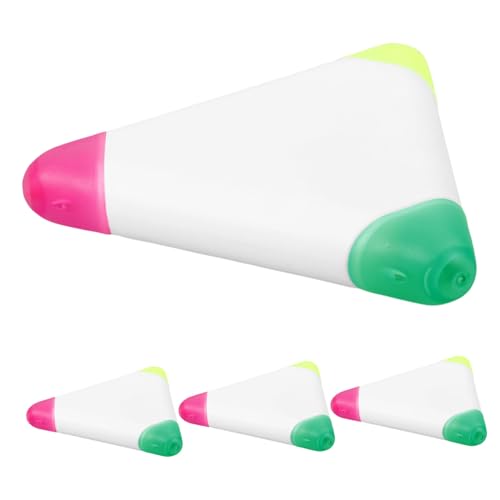 LALAFINA 4Stücke Fluoreszierende Textmarker Dreieckige Hochlighter Für Bunten Aquarellstifte Lernen Für Schule Und Büro von LALAFINA
