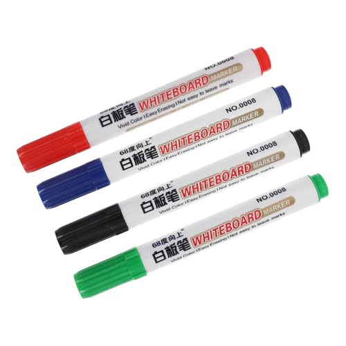 LALAFINA 4pcs Whiteboard Aquarell Marker Kinder Trockener Erase -marker Weiße Brettmarker Marker Spiegel Löschbare Marker von LALAFINA