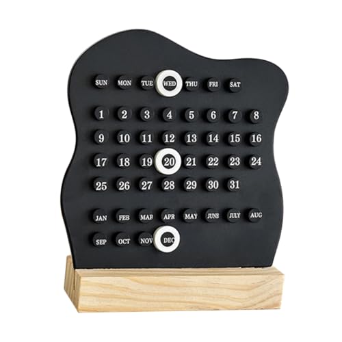 LALAFINA Schreibtischkalender, Filigrane Und Praktische Datumsanzeige, Einzigartiges Kalenderornament Für Den Täglichen Gebrauch Als Dekoration Für Das Homeoffice Oder Die Schule von LALAFINA