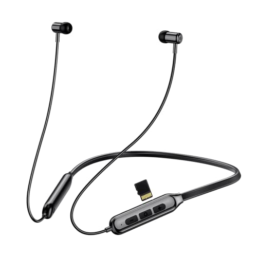 LAMA Bluetooth 5.0 Kopfhörer Sport Ohrhörer Unterstützt TF Karte IPX5 Leicht Kabellos Sportkopfhörer In Ear Headset mit Mikrofon Nackenbügel Magnetisches Earbuds von LAMA