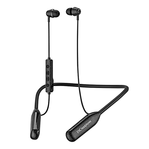 LAMA Bluetooth 5.3 Kopfhörer Sport Ohrhörer 120 Std. Spielzeit Noise Cancelling IPX6 Wasserdicht Kabellos Sportkopfhörer In Ear Headset mit Mikrofon Nackenbügel Magnetisches Earbuds, Schwarz von LAMA