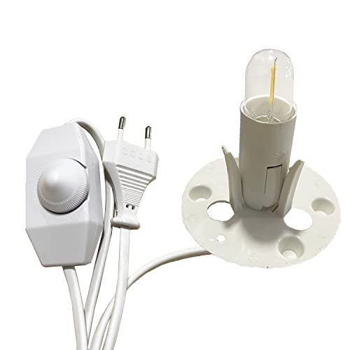 Kabel für Salzlampen mit Dimmer + LED-Lampe (weiß) von LAMARE