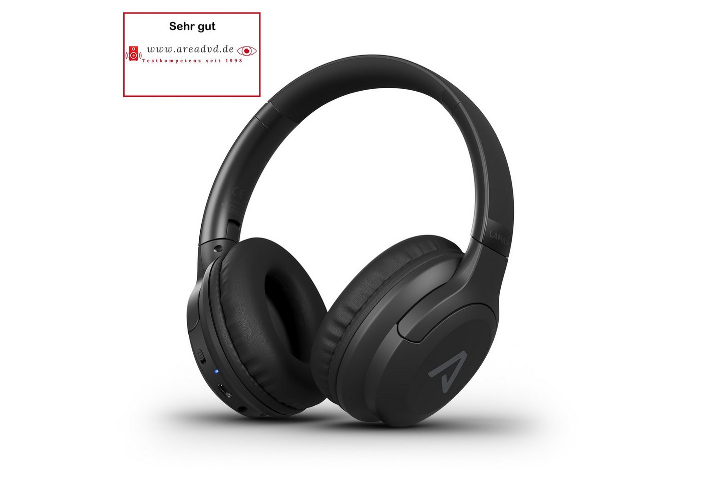 LAMAX Base2, Bluetooth 5.3, bis zu 48 Stunden Akkulaufzeit Bluetooth-Kopfhörer (Siri, Google Assistant, Bluetooth, leichtes Design, modernes USB-C, Mikrofon für Anrufe) von LAMAX