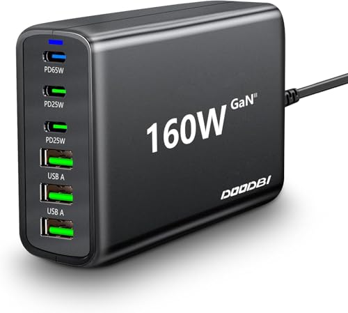 160W USB C Ladegerät,6 Ports USB Mehrfach Ladegerät,3 USB-C+3 USB-A Netzteil USB Schnellladegerät GaN PD&QC 3.0 Ladestation,kompatibel mit/MacBook/iPhone 15/14/13/ipad/Galaxy/Huawei/Samsung 160W USB C Ladegerät,6 Ports USB Mehrfach Ladegerät,3 USB-C+3 USB-A Netzteil USB Schnellladegerät GaN PD&QC 3.0 Ladestation,kompatibel mit/MacBook/iPhone 15/14/13/ipad/Galaxy/Huawei/Samsung von LAMJAD