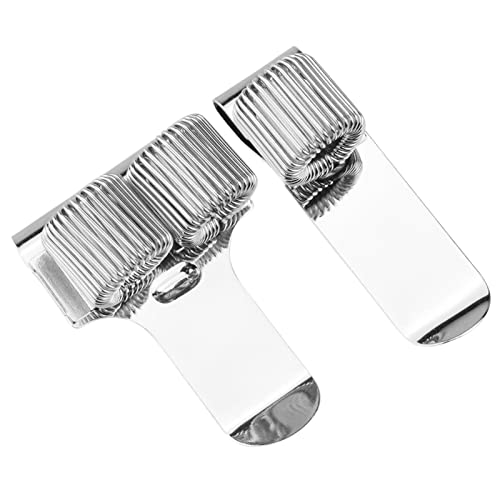 2 Pack Stifthalter Clips 40mm Stahl Stifthalter Edelstahl Stifthalter mit Einzel-, Doppel- und Dreifachlöchern Metall Stifthalter Stiftschlaufe Clip für Notebook und Büro Whiteboard Notebook von LAMXD