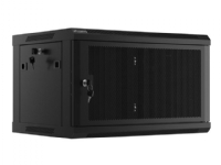 19 6U 600X450 WANDMONTIERTER RACK EINBAUSCHRANK SCHWARZ GELOCHTE TÜR LANBERG (FLAT PACK) von LANBERG