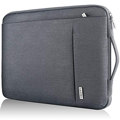 Landici 360 Schutzhülle Laptop Sleeve Case 11.6-12 Zoll Tablet Cover Tasche Kompatibel mit IPad Pro 12.9 2020, MacBook Air 11, Surface Pro/Laptop Go 12.4, HP Acer Notebook - Grau von LANDICI