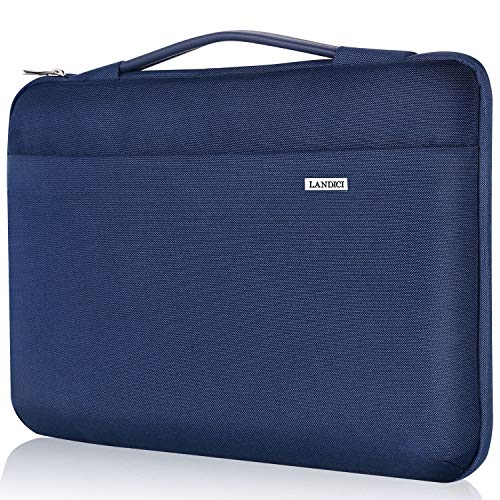 Landici Laptop Hülle Sleeve 13 13.3 Zoll, 360 ° Schutzhülle Wasserdicht Computer Cover Tasche Kompatibel mit MacBook Air 13 2020 M1, MacBook Pro 13/14 2021, D. ell XPS 13, Blau von LANDICI