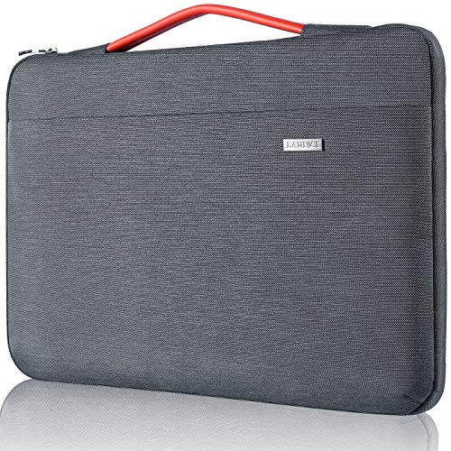 Landici Laptop-Hülle für 35,6 cm (14 Zoll), 38,1 cm (15 Zoll) MacBook Pro, Lenovo IdeaPad S145, Dell 15 Zoll (38,1 cm) XPS, Surface 3/2 15, HP ASUS Chromebook Computer-Tasche, Grau von LANDICI