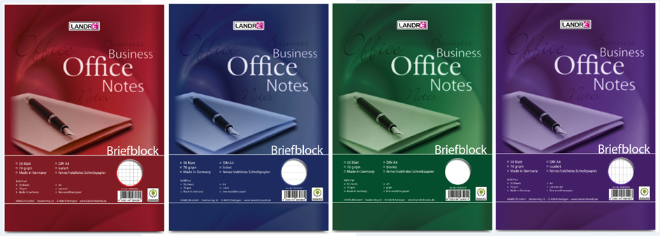 LANDRÉ Briefblock , Business Office Notes, , DIN A4, liniert von LANDRÉ