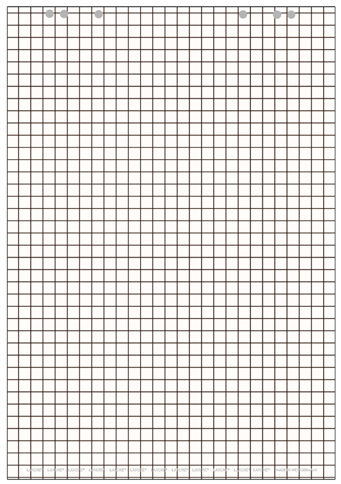 LANDRÉ Flip-Chart-Block, 20 BLatt, kariert, 650 x 980 mm LANDRÉ Flip-Chart-Block, 20 BLatt, kariert, 650 x 980 mm von LANDRÉ