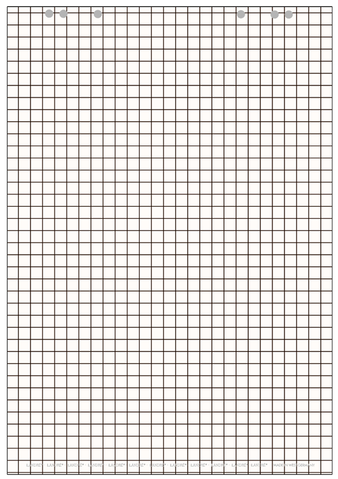 LANDRÉ Flip-Chart-Block, 20 Blatt, blanko, 650 x 980 mm von LANDRÉ