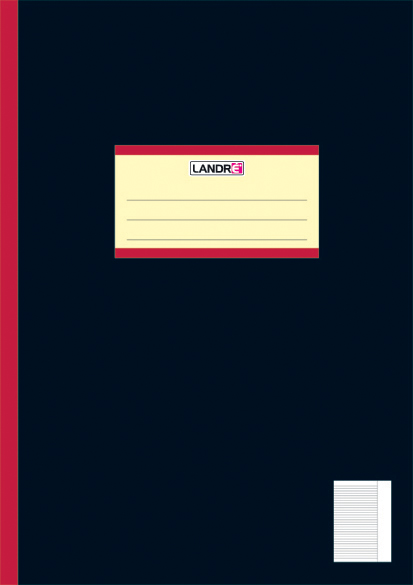 LANDRÉ Oberschulheft DIN A4, liniert, weißer Rand rechts von LANDRÉ