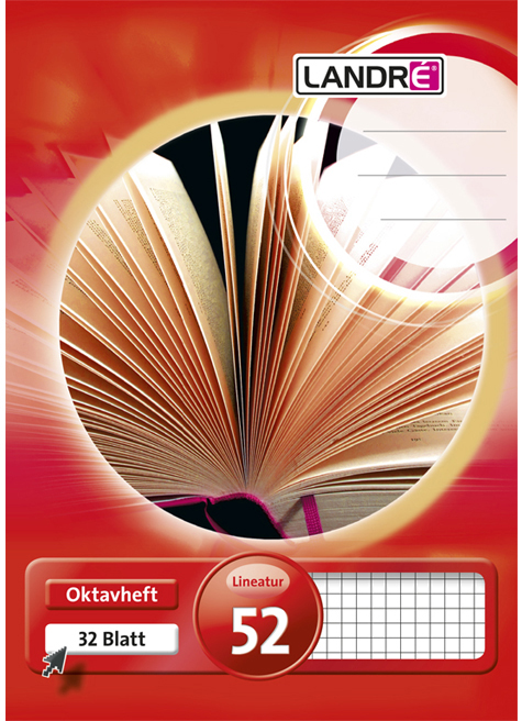 LANDRÉ Oktavheft DIN A6, liniert, 70 g/qm, 32 Blatt von LANDRÉ