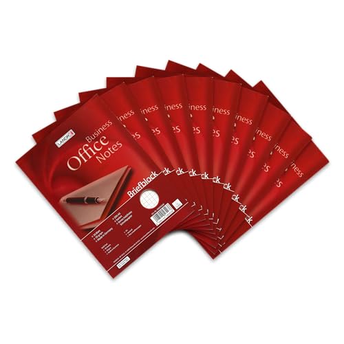 Landré Briefblock A5 kariert, 50 Blatt, 70 g/m² Papier, 10 Stück Landré Briefblock A5 kariert, 50 Blatt, 70 g/m² Papier, 10 Stück von LANDRÉ
