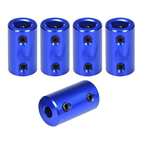 LANGING 5 Stück Schaftkupplung starr Kupplung Schrittmotor Radkupplung Verbinder Gehäuse mit Schraube 5 mm bis 8 mm blau von LANGING