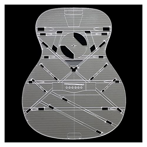 Gitarre machen werkzeuge 40 zoll akustische gitarre acryl transparent acryl schablone schallstrahl loch code ort gitarre herstellung formen von LANGLIE