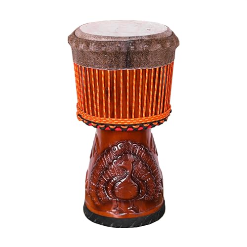 Professionelle Djembe Professionelles 10-Zoll-Tamburin Für Erwachsene Aus Ziegenleder, Afrikanisches Trommelinstrument, Volkstrommel (Color : B) von LANGLIE