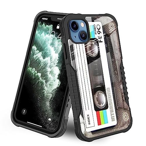 LANJINDENG Kompatibel mit 15 Hüllen, Retro-Kassettenband-Design für Männer und Jungen, stoßfeste Stoßstange, kratzfest, rutschfest, robuste Schutzhülle für 15 LANJINDENG Kompatibel mit 15 Hüllen, Retro-Kassettenband-Design für Männer und Jungen, stoßfeste Stoßstange, kratzfest, rutschfest, robuste Schutzhülle für 15 von LANJINDENG