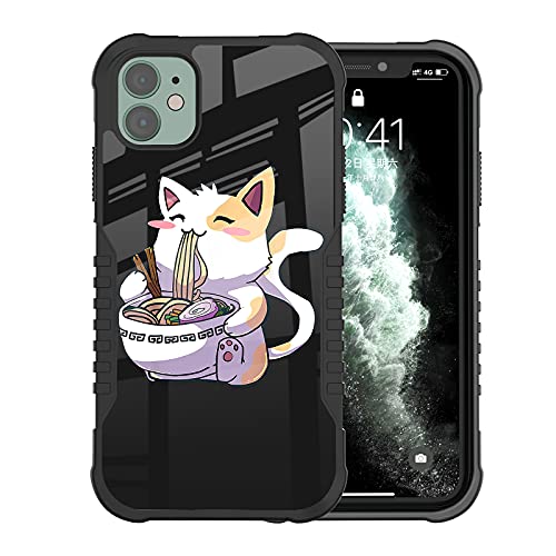 LANJINDENG Kompatibel mit iPhone 11 Hülle für Mädchen Jungen, Anime Katze Japanisches Kawaii Design, Stoßfest Anti-Kratzer Fallschutz, Weiche TPU Bumper Anti-Kollision Schutzhülle für iPhone 11 von LANJINDENG
