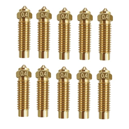 LANKEGU 10-teiliges Düsen-Set für Elegoo Neptune 4 Plus, 3D-Drucker-Teile, 10-teiliges 0,4-mm-Messing-Düsen-Set für Elegoo Neptune 4 Plus/Neptune 4 Max von LANKEGU