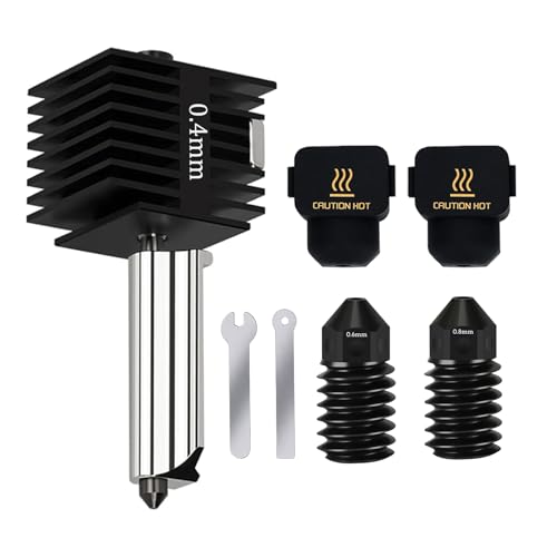 LANKEGU Upgrade-Hotend-Kit für Bambu Lab A1/A1 Mini, Hot-End-Baugruppe 0,4/0,6/0,8 mm Düse aus gehärtetem Stahl und Silikonsocke für Bambu Lab 3D-Druckerteil von LANKEGU