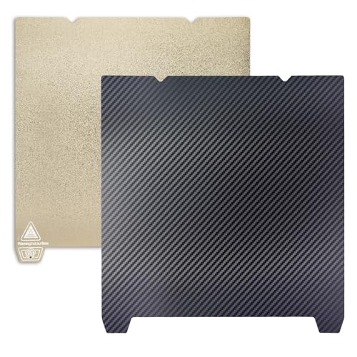LANKEGU Kohlefaser-PET-Federstahlblech + strukturierte PEI-Bauplatte Bauplatte für K1 K1C, 235 x 235 mm 3D-Druckerbettplattform von LANKEGU