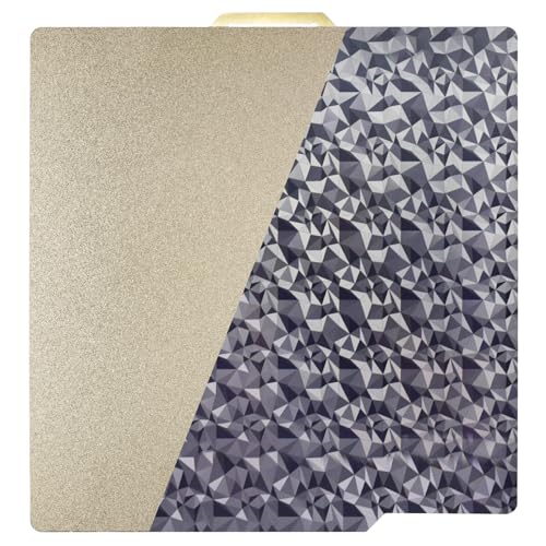 LANEKGU 257x 257mm doppelseitige Bauplatte für Bambu Labs, strukturierte PEI + glatte PEO-Federstahlplatte Druckbettplattform für Bambu Lab X1C/X1/X1E/P1P/P1S/A1 von LANKEGU