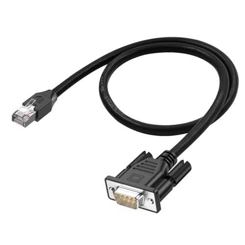 LANMINGLEL RJ45 auf DB9 Kabel RJ45 Stecker auf DB9 9-Pin RS232 Serieller Anschluss Cat5 Ethernet LAN Konsolenkabel RJ45 auf RS232 Netzwerkgeräte Konsolenkabel für Router (Stecker auf Stecker) von LANMINGLEL