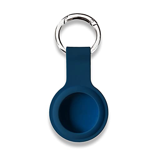LANNYS Airtags Schlüsselanhänger, Airtags Hülle aus Silikon + Karabiner für die Handtasche/Hund/Katze, Anhänger für Apple Key Finder, Tracker, Schlüsselring, Schlüsselfinder (Dunkelblau) von LANNYS