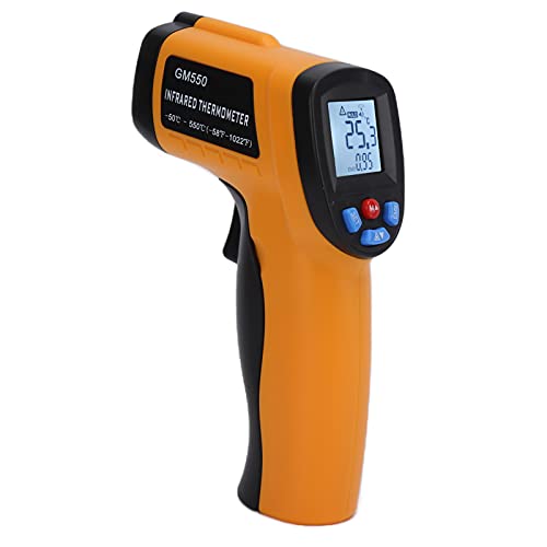 LANTRO JS Infrarot-Thermometer -50 ℃ - 550 ℃, GM550 LCD Industrielles Digitalthermometer, berührungsloses elektrisches Temperaturmessgerät mit Infrarotziel hoher Genauigkeit von LANTRO JS