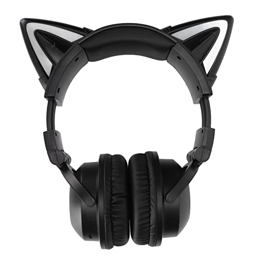 LANTRO JS Stereo Gaming Headset mit Mikrofon, Katze Ohr Mit LED Licht Blinkende Leuchtende Modisch Kabellos Leicht Ohr Kopfhörer für Mädchen von LANTRO JS