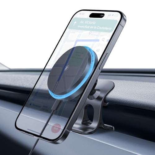 LANTU 15W Handyhalterung für Tesla Model Y 2025 und Model 3 2024-2025 Handyhalter Auto Magnet mit 1M C-C Kabel für iPhone 12-16 Serie (Nicht für Performance) von LANTU