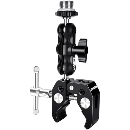 Lanxire Mikrofonhalterung mit Kugelkopf, magischer Arm, kompatibel mit Mikrofonen, maximale Traglast 2 kg, 1/4 Zoll und 3/8 Zoll Gewindelöcher Lanxire Mikrofonhalterung mit Kugelkopf, magischer Arm, kompatibel mit Mikrofonen, maximale Traglast 2 kg, 1/4 Zoll und 3/8 Zoll Gewindelöcher von LANXIRE