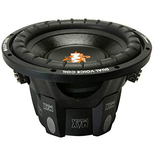 SUB WOOFER SUBWOOFER TIEFTON LAUTSPRECHER LANZAR MAX PRO 10" 25,00 CM 250 MM MAXP104D MAXP 104D VON 600 WATT RMS IST 1200 WATT MAX DOPPIA SPULE DVC 4 + 4 HOM von LANZAR