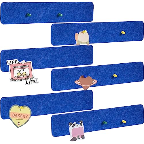 Filz Pinnwand Bar Streifen Selbstklebend Pinnwand-Streifen 6 Stück Kleine Memoboards Korkwand mit 50 Reißzwecken, Filzboard Memotafeln für Wanddekoration und Klebenotizen Fotos Zeitpläne von LAOJU