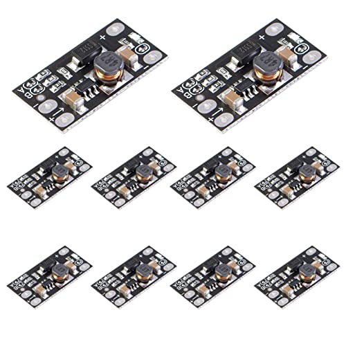 DC DC Wandler Step Up Converter 3.7 auf 12V LAOMAO Spannungsregler Lithium Batterie Boost Modul 5V 9V 12V Netzteil (10 Pack)… von LAOMAO