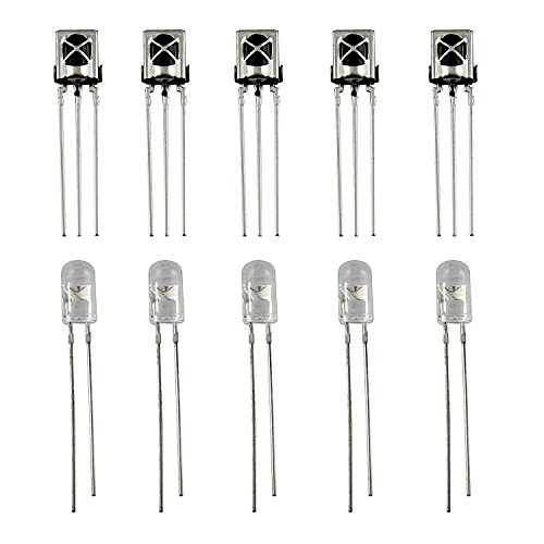 LAOMAO 5 Paar Infrarotdiode LED Infrared Diode Leuchtdioden Diode LED IR Emission und Empfänger IR Emission and Receiver von LAOMAO