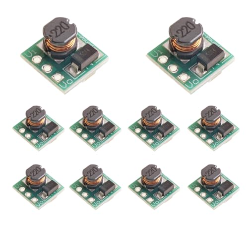 LAOMAO DC-DC Boost Converter 1.5V 1.8V 2.5V 3V 3.3V 3.7V 4.2V auf 5V Mini Step Up Wandler Netzteil Module kompatibel mit Arduino，Raspberry Pi，Elektronische Sensoren (10 Pack) von LAOMAO