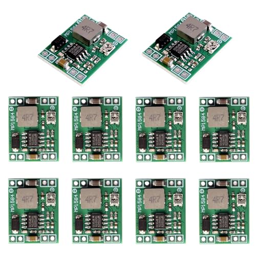 LAOMAO DC-DC Step Down Converter 4.5-28V bis 0.8-20V 3A Mini Einstellbares 12V 9V 5V 3V Spannungsregler Module kompatibel mit Arduino Modellbau Smarthome KFZ Netzteil (10 Pack) von LAOMAO