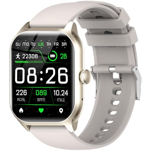 LAOYABB Smartwatch Damen Herren mit Telefonfunktion, 2.01" Zoll Touchscreen Fitnessuhr mit Pulsuhr Schlafmonitor Schrittzähler, IP68 Wasserdicht Sportuhr, Fitness Smart Watch für Android iOS von LAOYABB