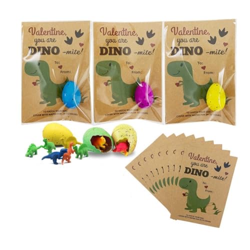 LAPOOH 5 StüCk Niedliche Magische SchlüPfende Wachsende Dinosaurier-Eier Behandeln Kindergeburtstagsparty-Geschenk für Babyparty-GäSte von LAPOOH