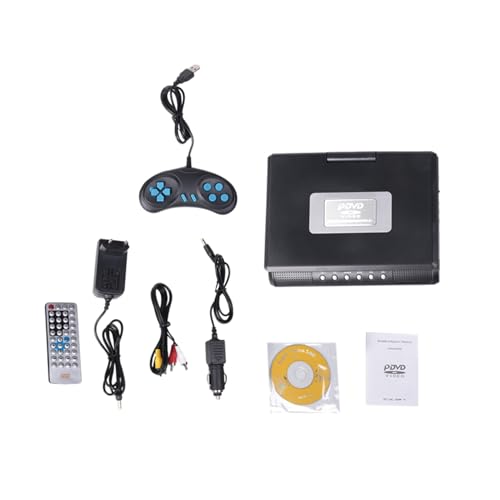 LAPOOH DVD-Player 7,8-Multimedia-Digital-CD-Player 270-Grad-Drehbildschirm mit Fernbedienung, EU-Stecker von LAPOOH