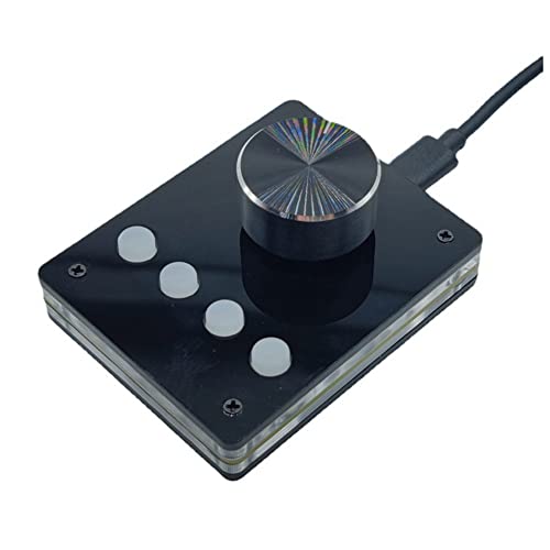LAPOOH Multimedia-Tastatur, programmierbar, USB-Knopf, benutzerdefinierte Tastatur, Mini-Makro-Tastatur, Lautstärkeregler (kleine weiße Taste) von LAPOOH