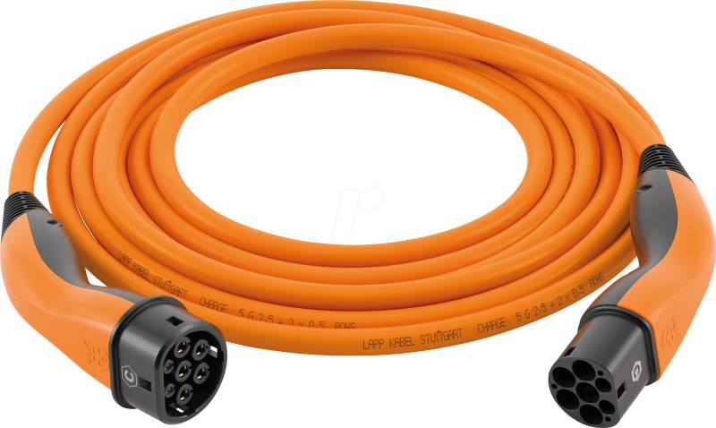 LAPP 61790 - Typ 2 Kabel, Standard, 11 kW, 20 A, 3-Phase, 7 m, orange von LAPP MOBILITY