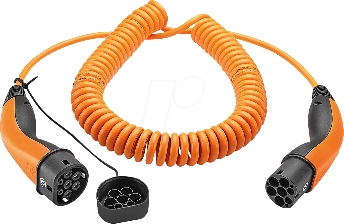 LAPP 61799 - Typ 2 Kabel, Spiral, 11 kW, 20 A, 3-Phase, 5 m, orange von LAPP MOBILITY
